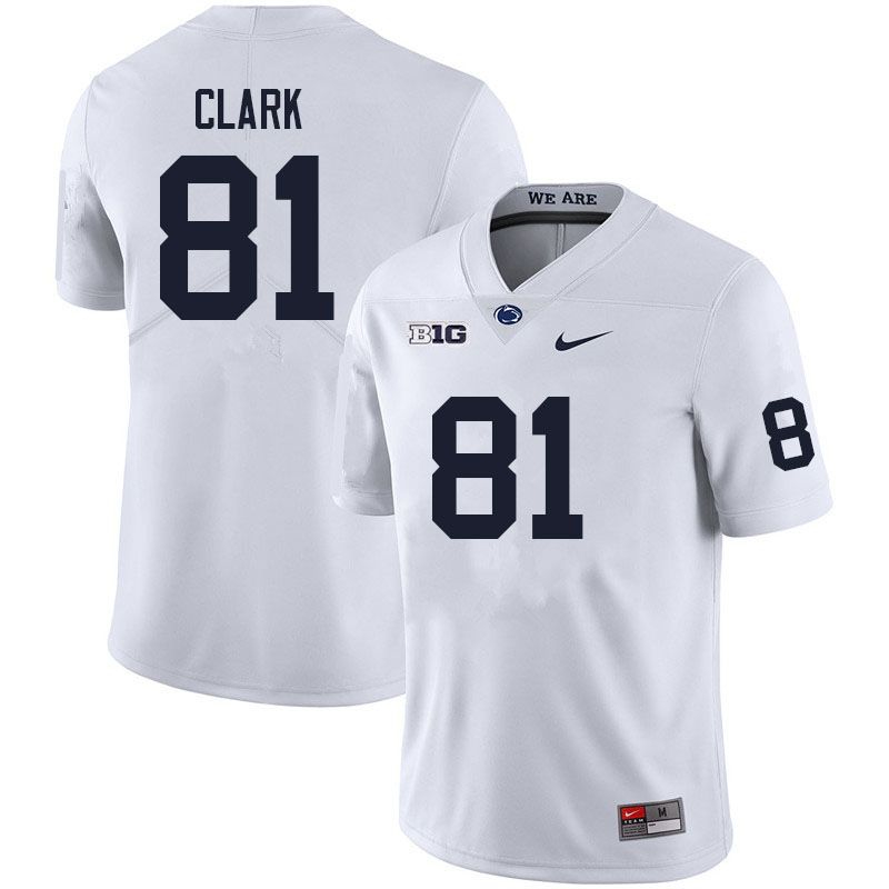 Men #81 Evan Clark Penn State Nittany Lions College Football Jerseys Sale-White - Click Image to Close